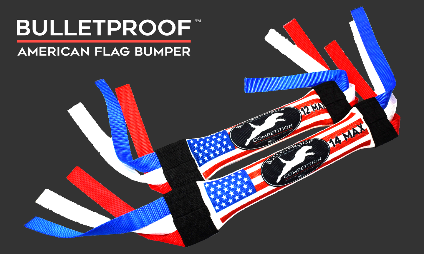 Dock Diving Bumper Tug - Competition Series Weighted - U.S. Flag - Bulletproof Pet Products Inc