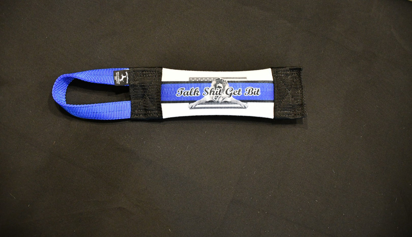Talk Shit Get Bit Fire Hose Pocket Tug - Bulletproof Pet Products Inc