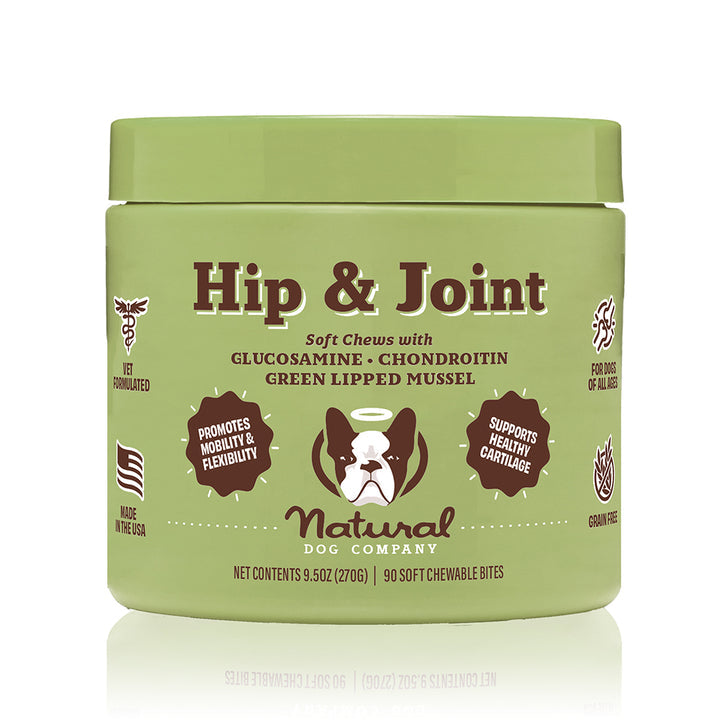 Hip & Joint Supplement - Natural Dog Company - 90 Chewable Supplements - Bulletproof Pet Products Inc