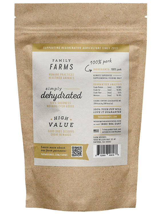 Farm Hounds - Pork Jerky - Made In The USA - Bulletproof Pet Products Inc
