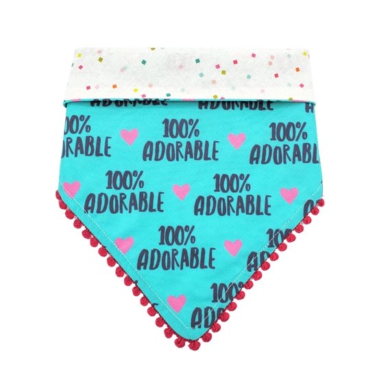 100% Adorable - Reversible Dog Collar Bandana - Bulletproof Pet Products Inc