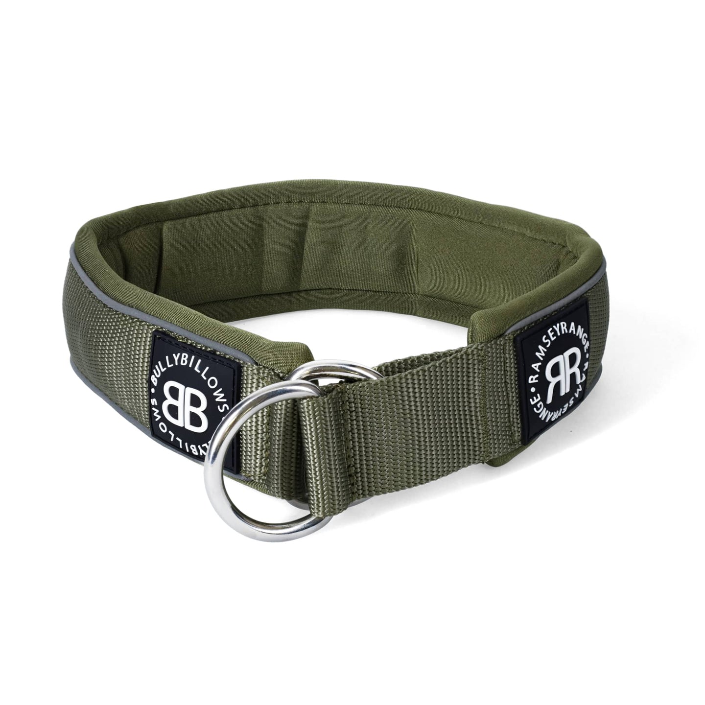 BULLY BILLOWS - 5CM RAMSEY RANGE - KHAKI GREEN COLLAR (SERIES 2) - Bulletproof Pet Products Inc