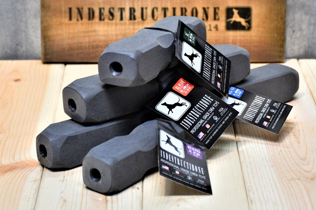 INDESTRUCTIBONE KENNEL PACK - PROFESSIONAL GRADE CHEW TOYS - 4 DIFFERENT SIZES - Bulletproof Pet Products Inc