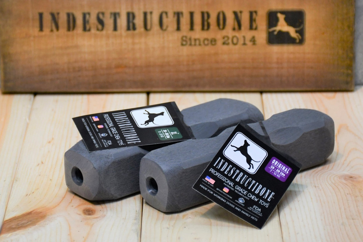 Indestructibone™ Professional Grade -1 ORIGINAL AND 1 XL COMBO PACK - Bulletproof Pet Products Inc