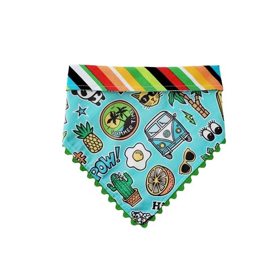 Summer Fun - Reversible Dog Collar Bandana - Bulletproof Pet Products Inc