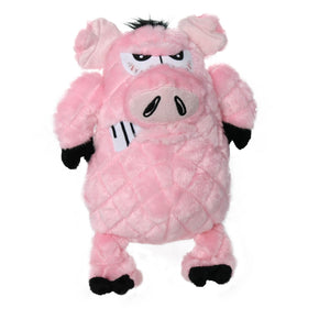 Mighty Angry Animals Pig, Plush, Squeaky Dog Toy