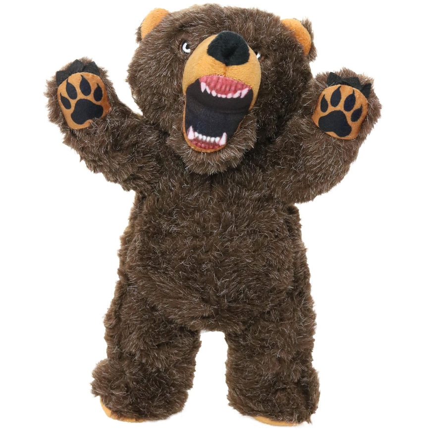 Mighty Angry Animals Bear, Plush, Squeaky Dog Toy