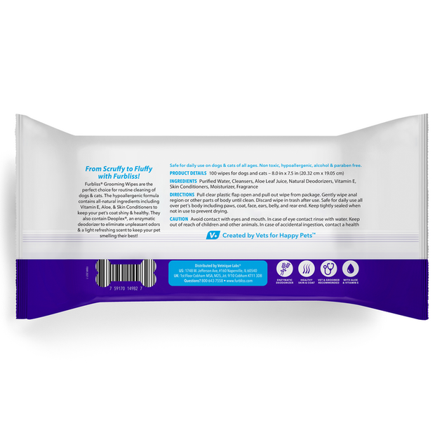 Furbliss® Hygienic Grooming Pet Wipes - 100 ct - Bulletproof Pet Products Inc
