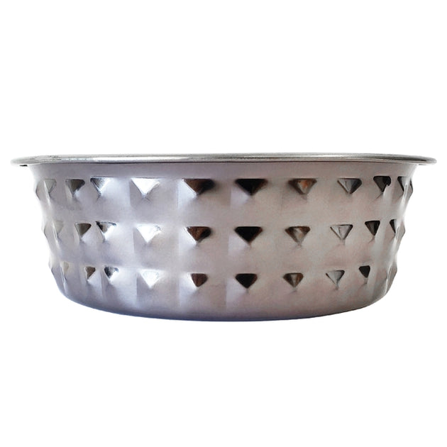 Eco-Friendly Hammered Stainless Steel Dog Bowl - Black Pearl - Bulletproof Pet Products Inc