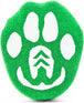 Power Paws Original dog sock - Green with white Bunny - Bulletproof Pet Products Inc