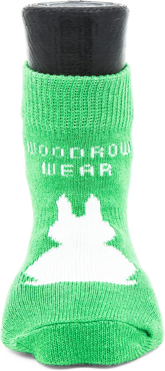 Power Paws Original dog sock - Green with white Bunny - Bulletproof Pet Products Inc