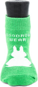 Power Paws Original dog sock - Green with white Bunny - Bulletproof Pet Products Inc