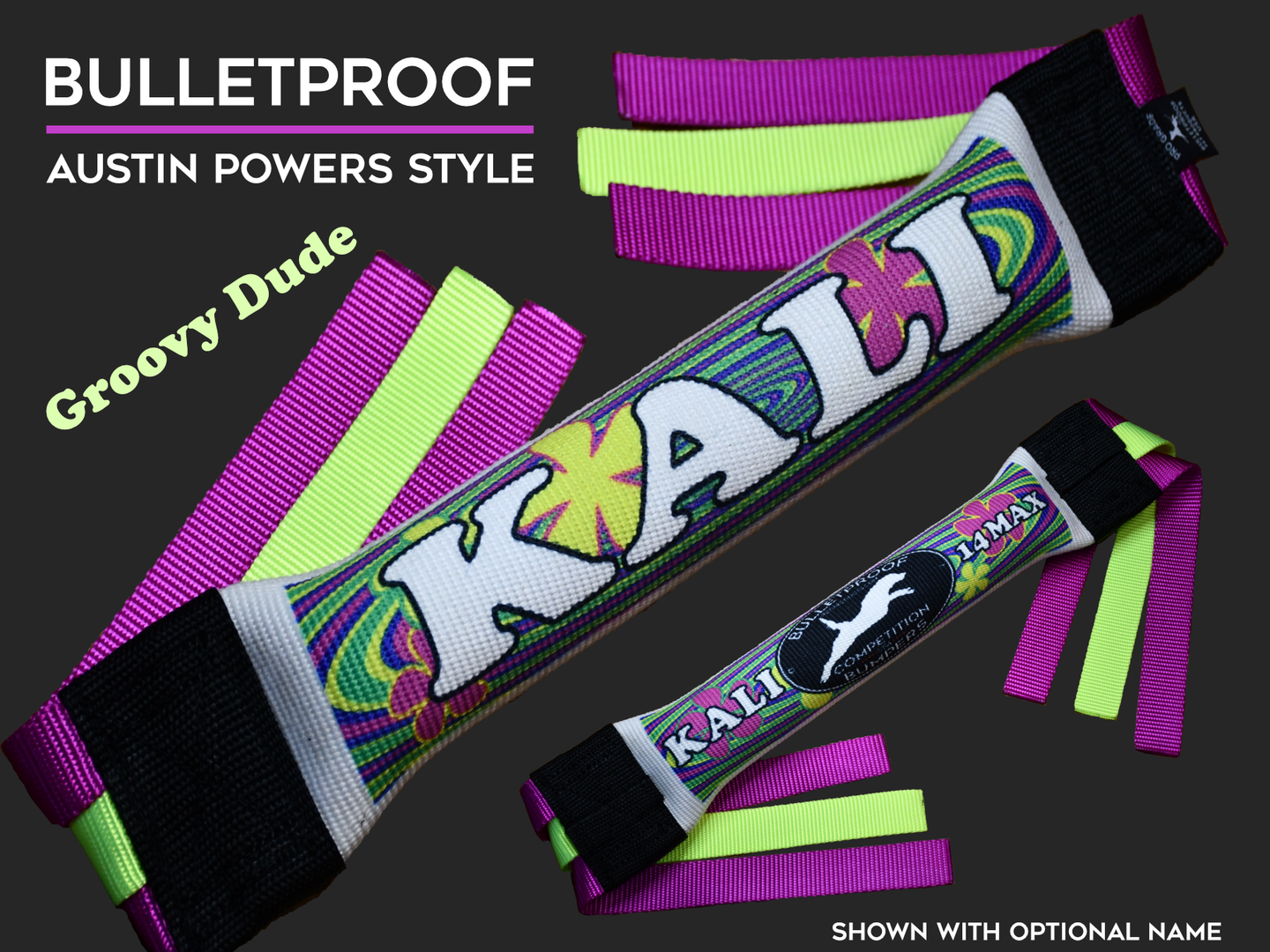 Dock Diving Bumper Tug - Competition Weighted - Austin Powers - Bulletproof Pet Products Inc