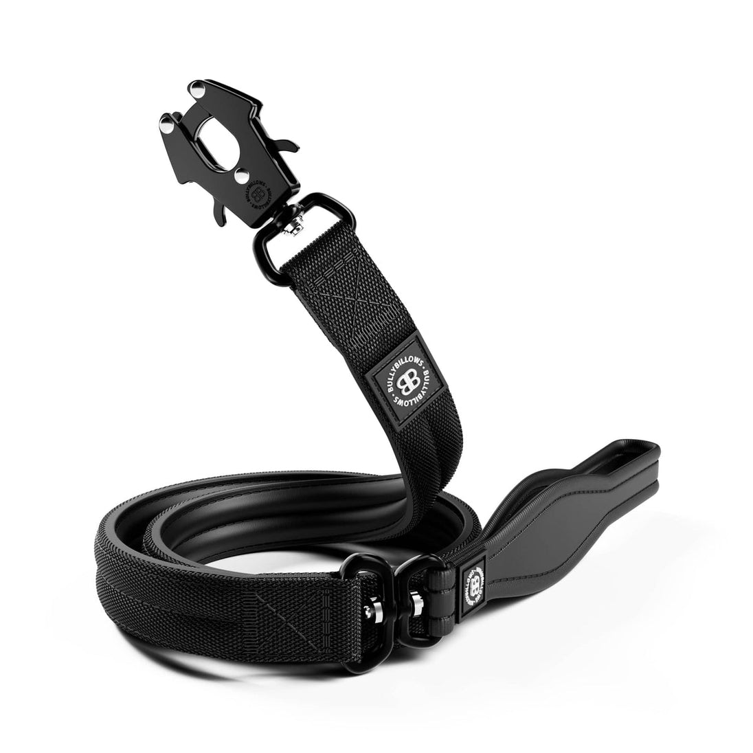 1.2m Mini Combat Lead | Foam & Neoprene Lined with Soft Handle - Black - Bulletproof Pet Products Inc
