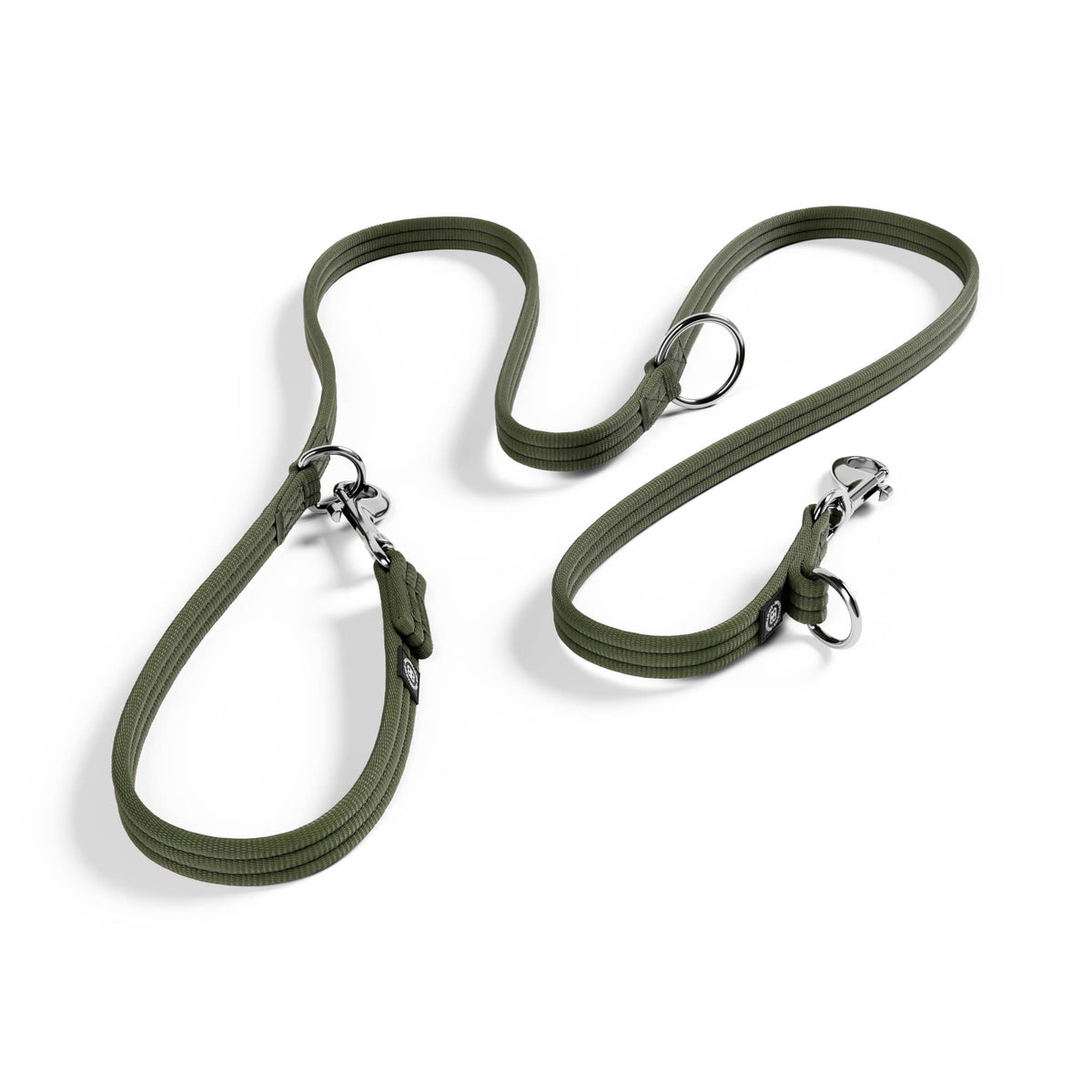 Training Double Ended Dog Lead | 2m Length - Khaki Green - Bulletproof Pet Products Inc