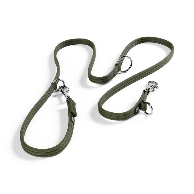 Training Double Ended Dog Lead | 2m Length - Khaki Green - Bulletproof Pet Products Inc