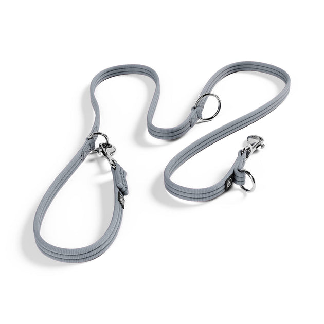 Training Double Ended Dog Lead | 2m Length - Metal Gray - Bulletproof Pet Products Inc