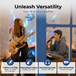 WinBridge S100 Wireless Voice Amplifier - Handheld Microphone 70W Multifunctional Portable Bluetooth Pa System Karaoke Speaker and Mic System Supports Guitar, Monitoring and Live - Bulletproof Pet Products Inc