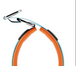 Foam‑Padded Slip‑On Martingale Dog Collar for Pulling Dogs – 4cm Light Blue & Orange - Bulletproof Pet Products Inc
