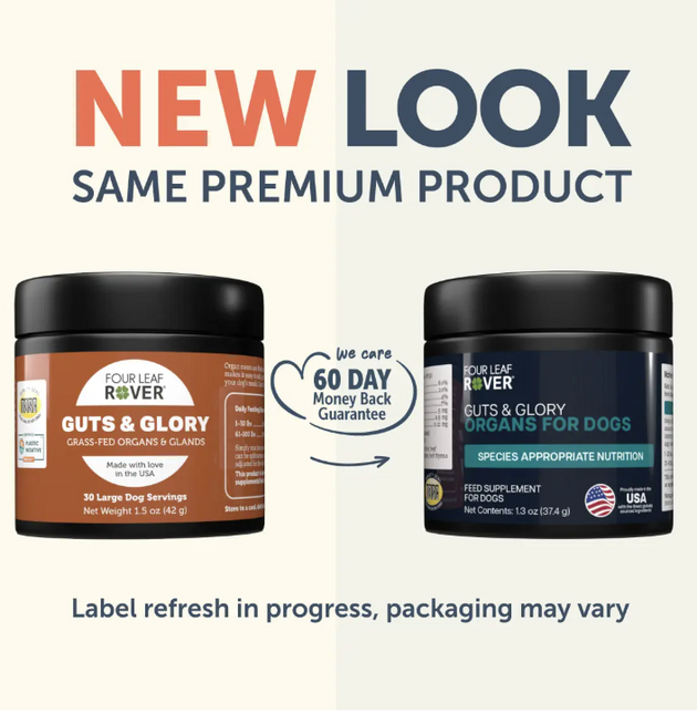 Guts & Glory - Grass-fed Organs For Dogs- Four Leaf Rover - Bulletproof Pet Products Inc