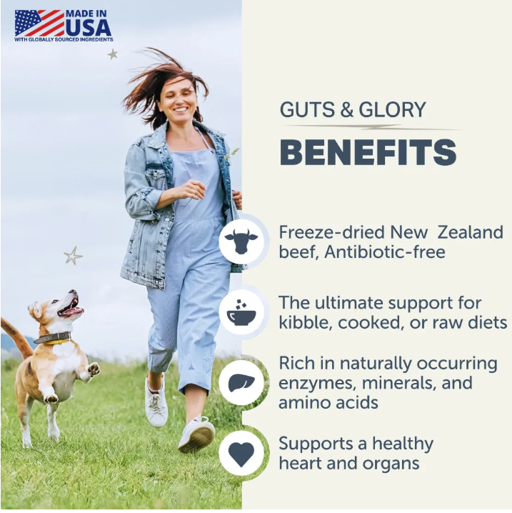 Guts & Glory - Grass-fed Organs For Dogs- Four Leaf Rover - Bulletproof Pet Products Inc