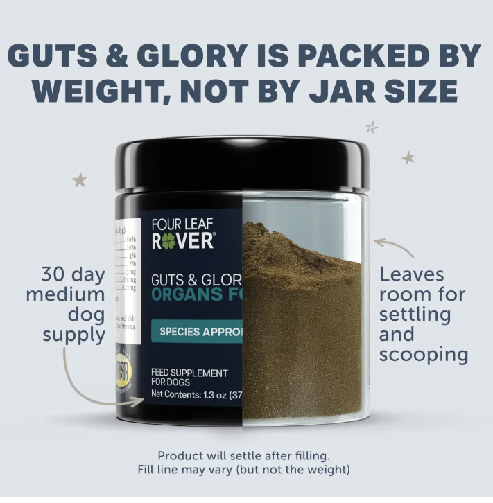 Guts & Glory - Grass-fed Organs For Dogs- Four Leaf Rover - Bulletproof Pet Products Inc