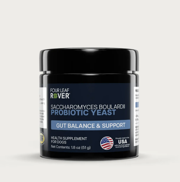 Saccharomyces boulardii - Yeast-Based Probiotics For Dogs - Four Leaf Rover - Bulletproof Pet Products Inc