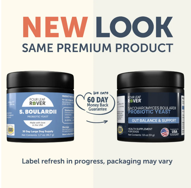 Saccharomyces boulardii - Yeast-Based Probiotics For Dogs - Four Leaf Rover - Bulletproof Pet Products Inc