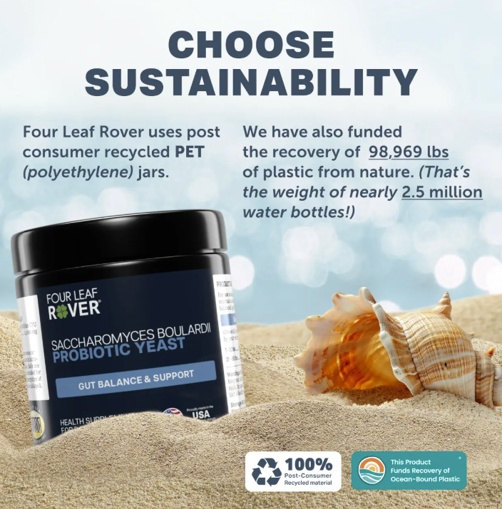 Saccharomyces boulardii - Yeast-Based Probiotics For Dogs - Four Leaf Rover - Bulletproof Pet Products Inc