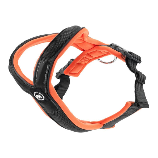 Slip on Harness | Foam Padded - Black & Orange - Bulletproof Pet Products Inc