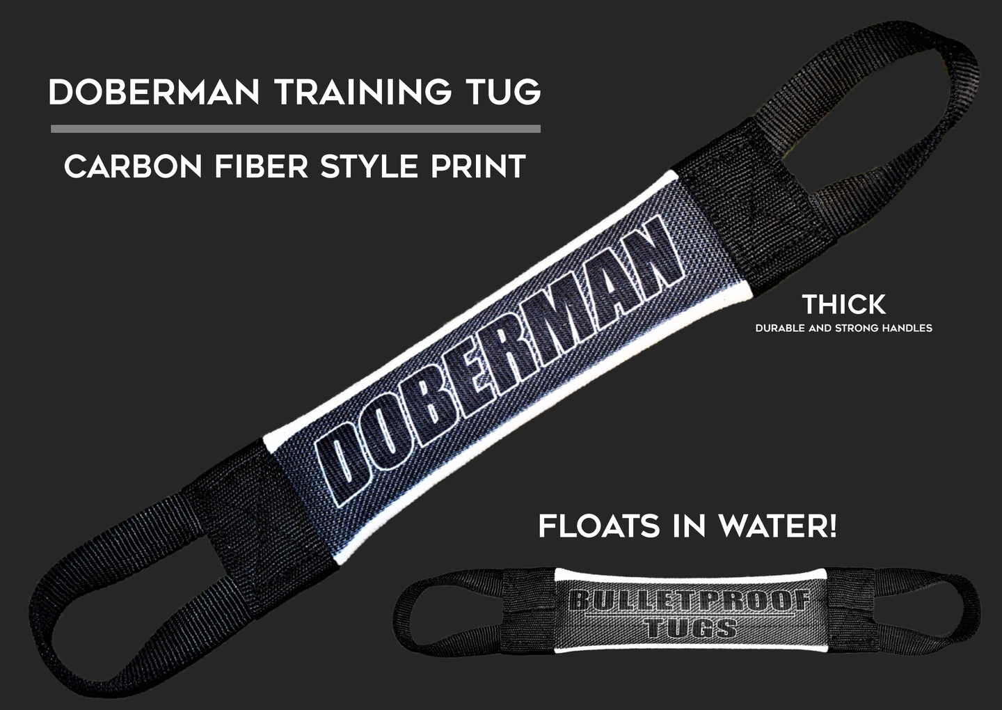 DOBERMAN FIRE HOSE TUG - Bulletproof Pet Products Inc