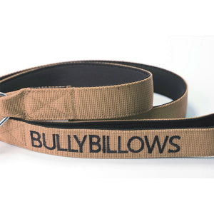 Bully Billows - Nylon Snap Hook Dog Lead - Military Tan - Bulletproof Pet Products Inc