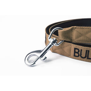 Bully Billows - Nylon Snap Hook Dog Lead - Military Tan - Bulletproof Pet Products Inc