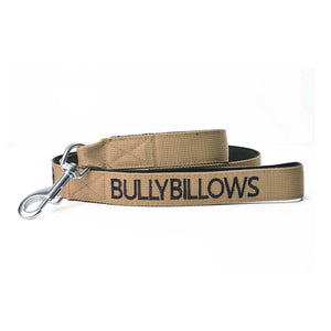 Bully Billows - Nylon Snap Hook Dog Lead - Military Tan - Bulletproof Pet Products Inc