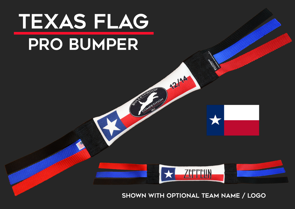 DOCK DIVING BUMPER TUG -  COMPETITION SERIES WEIGHTED -  TEXAS FLAG