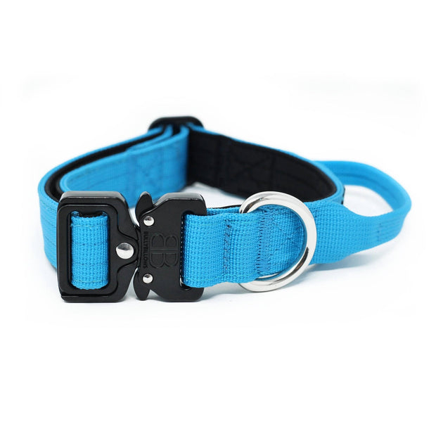Bully Billows 1" (2.5cm) Combat Dog Collar - Light Blue - Bulletproof Pet Products Inc