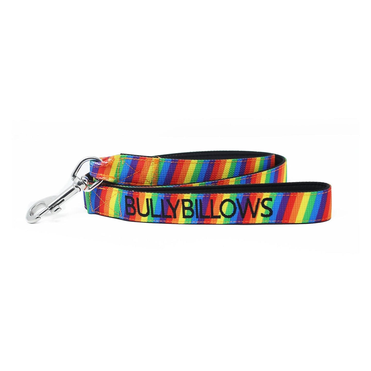 Bully Billows - Nylon Snap Hook Dog Lead - Rainbow - Bulletproof Pet Products Inc