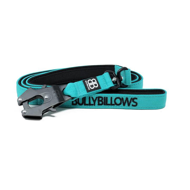 Bully Billows - Swivel Combat Dog Lead - Turquoise - Bulletproof Pet Products Inc