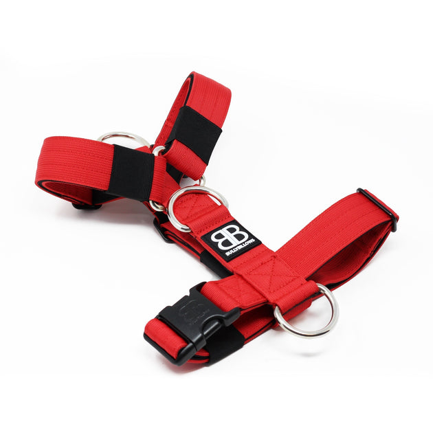 Bully Billows - TRI-Harness® v2.0 (Anti-Pull) - Red - Bulletproof Pet Products Inc