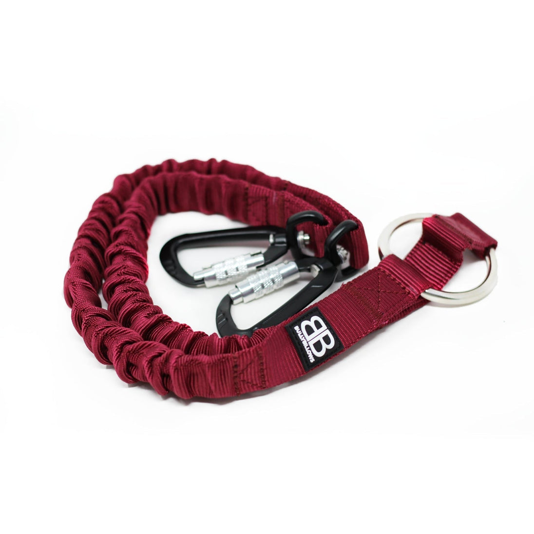 Bully Billows Zero Shock Bungee Dual Dog Lead Burgundy