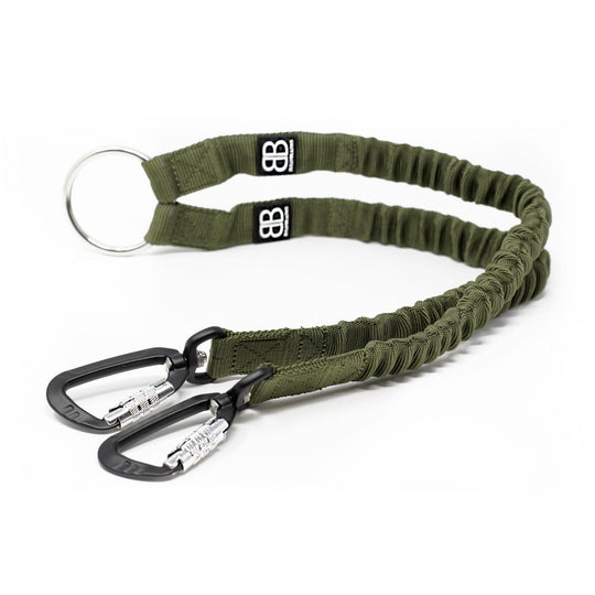 Bully Billows - Zero Shock Bungee Dog Lead - Khaki Green - Bulletproof Pet Products Inc