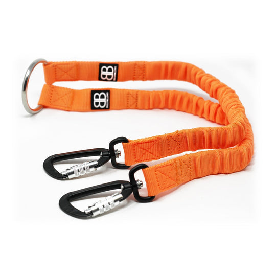 Bully Billows - Zero Shock Bungee Dog Lead - Orange - Bulletproof Pet Products Inc