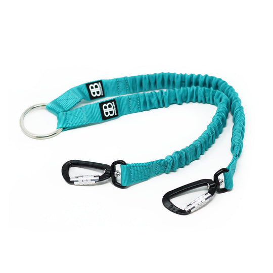 Bully Billows - Zero Shock Bungee Dog Lead - Turquoise - Bulletproof Pet Products Inc