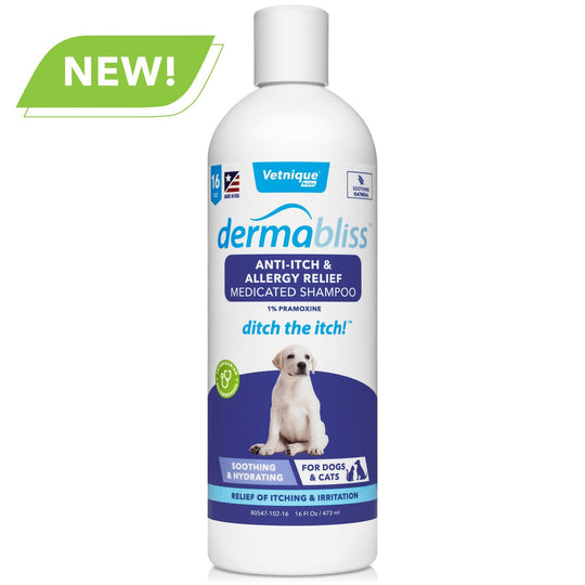 DERMABLISS™ ANTI-ITCH & ALLERGY RELIEF SHAMPOO - 16 OZ - Bulletproof Pet Products Inc