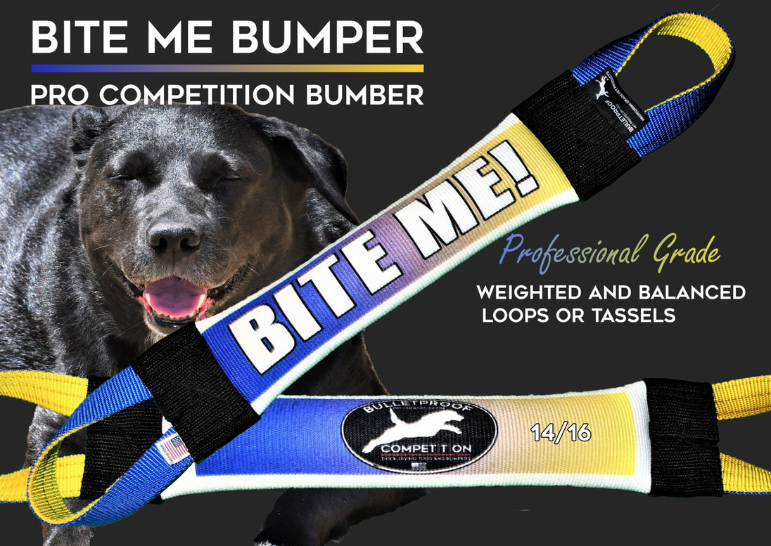 DOCK DIVING BUMPER TUG - COMPETITION SERIES WEIGHTED - BITE ME OMBRE - Bulletproof Pet Products Inc