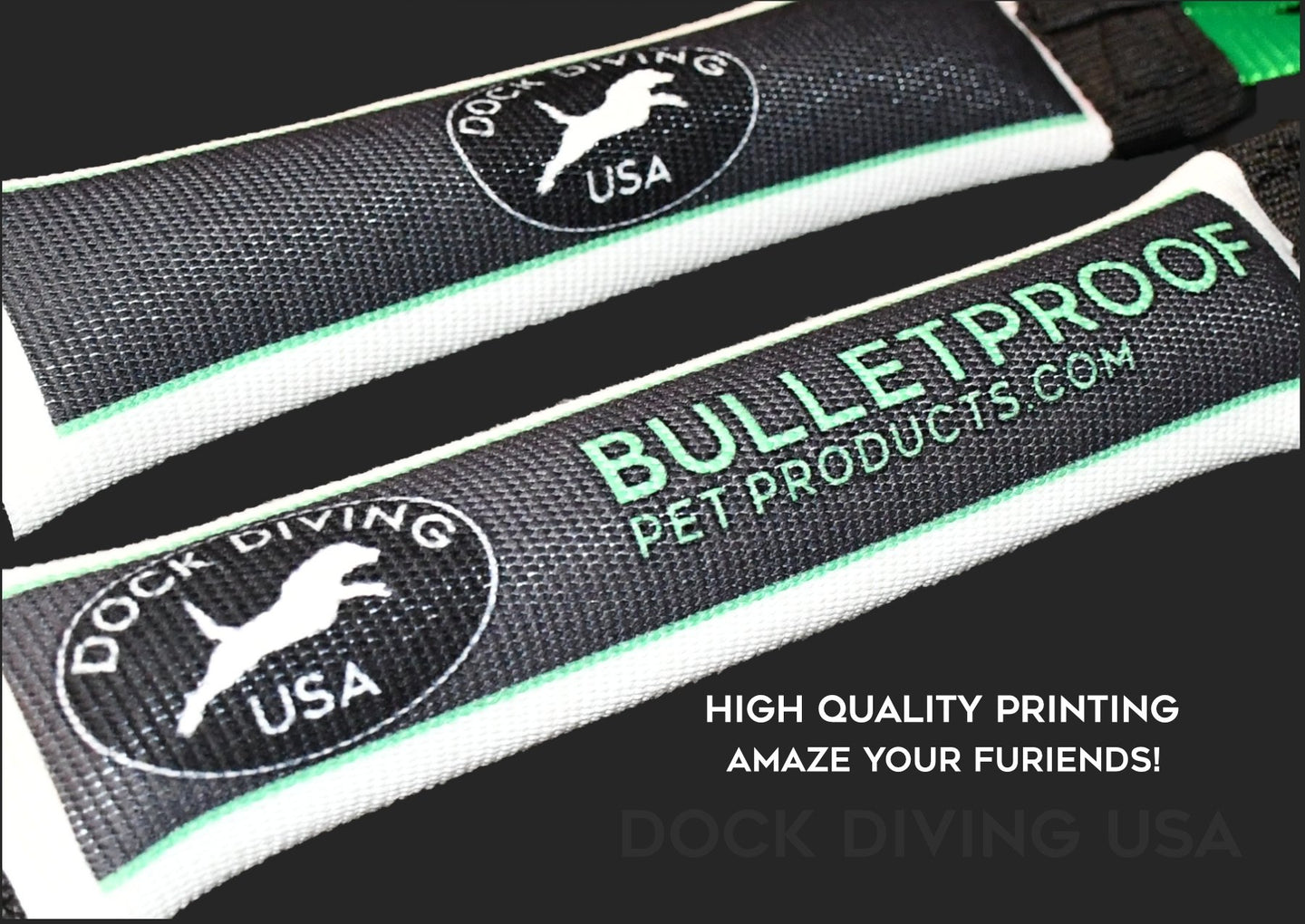 DOCK DIVING BUMPER TUG - COMPETITION SERIES WEIGHTED - CUSTOMIZABLE - Bulletproof Pet Products Inc