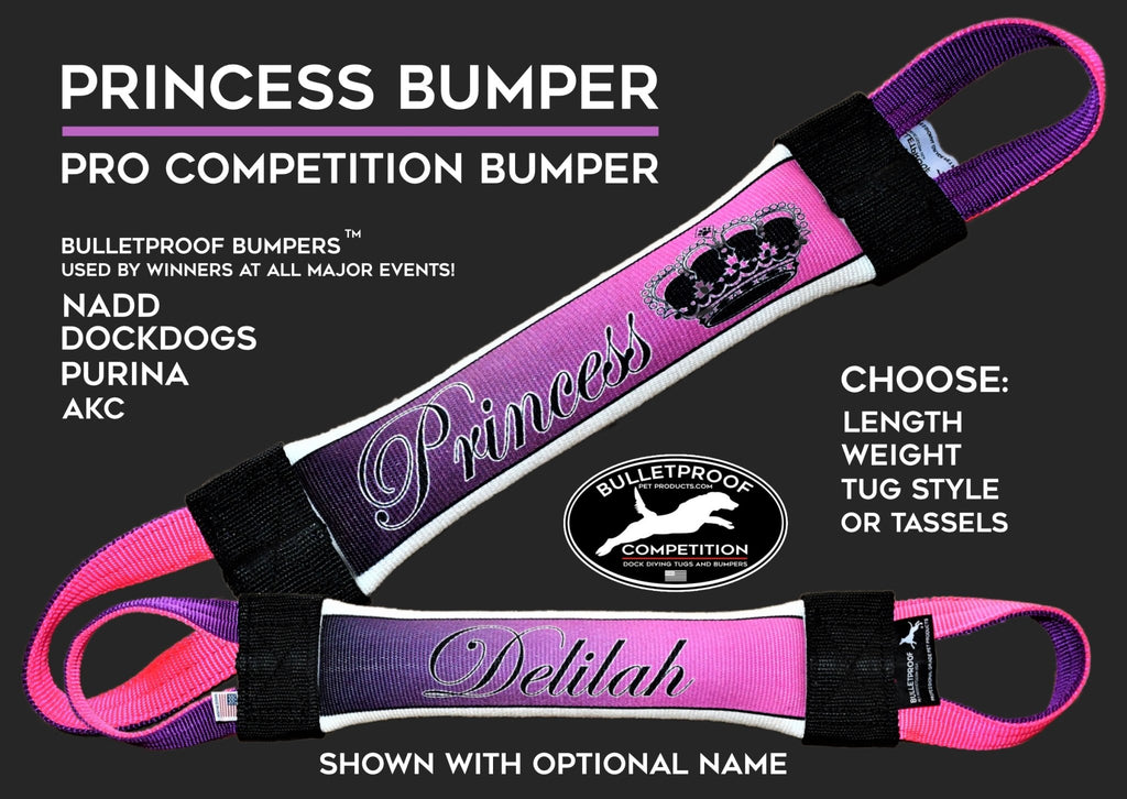 DOCK DIVING BUMPER TUG - COMPETITION SERIES WEIGHTED - PRINCESS - Bulletproof Pet Products Inc