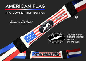DOCK DIVING BUMPER TUG - COMPETITION SERIES WEIGHTED - U.S. FLAG - Bulletproof Pet Products Inc