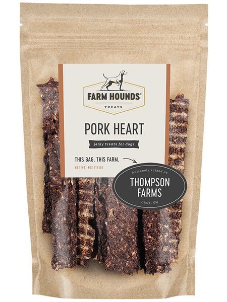 FARM HOUNDS - PORK HEART - MADE IN THE USA - Bulletproof Pet Products Inc