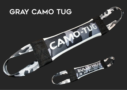 GRAY CAMO FIRE HOSE TRAINING TUG - Bulletproof Pet Products Inc